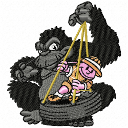 Children And Animals Embroidery Design 6